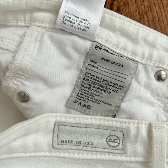 AG Adriano Goldschmied The Stevie Slim Straight White Size 27 - Picture 8 of 12